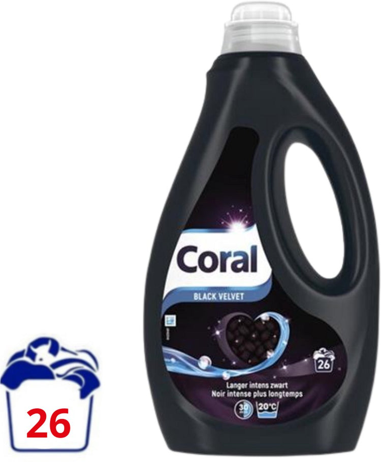 Lessive liquide corail velours noir - 1,17 l (26 lavages)