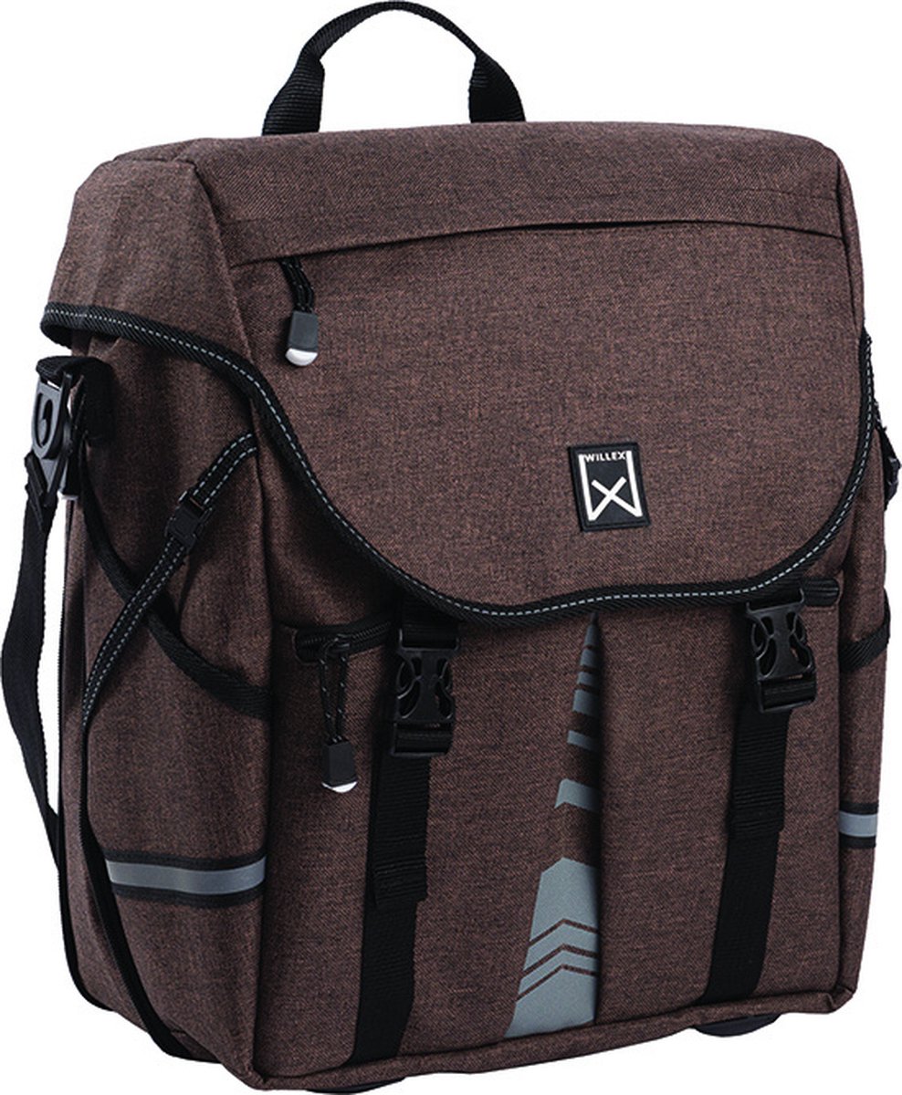 Willex sacoche s 1200 - sacoche de vélo simple - 10 litres - marron