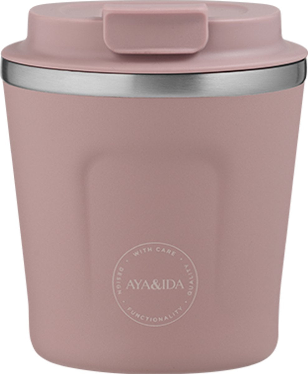 Aya ida aya ida - cup2go - tasse à café - café à emporter - tasse de voyage - à emporter avec vous - 240ml - rose poussiéreuse nouveau