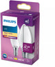 Lampe LED Philips - lampe bougie avec culot E14 - lumière blanc chaud : 2700k - 40w - verre dépoli - pack de 2