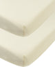 Meyco baby uni drap-housse lit junior - lot de 2 - jersey - nature - 70x140 150cm