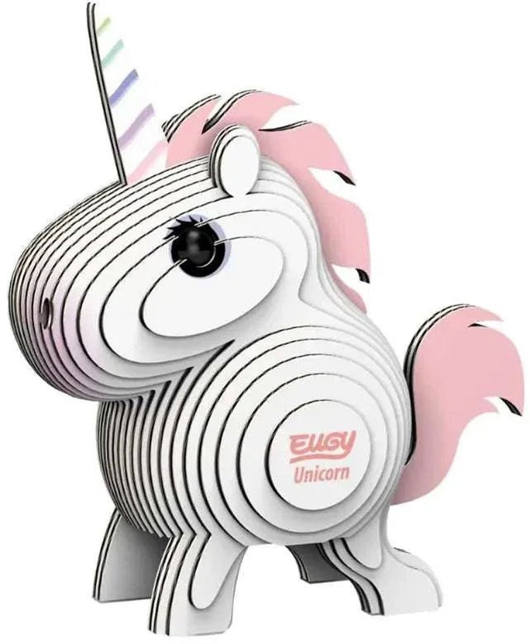 Eugy Puzzle 3D - Licorne - Figurines fantastiques - Durable - Collectionnez-les tous - 6 ans