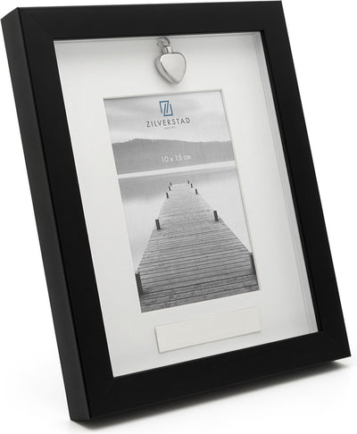 Zilverstad - cadre photo mémoire avec cendrier 10x15 cm noir