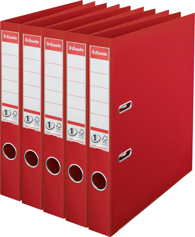 Classeur Esselte nr.1 Vivida - largeur de dos de 50 mm - pack économique (5 pièces) - rouge