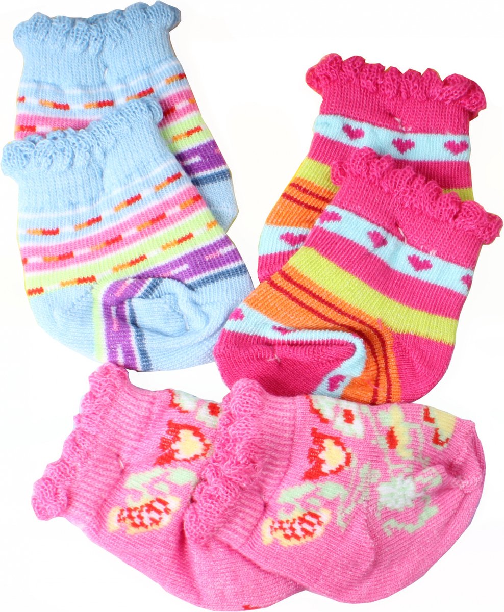 Chaussettes de marionnettes colorées, 3 paires, 35-46 cm