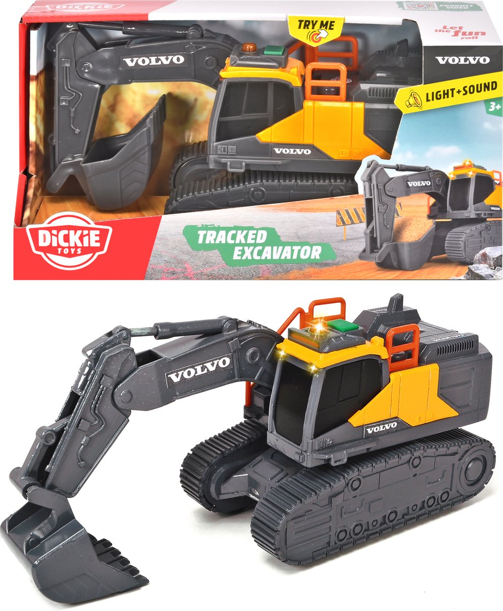 Dickie Volvo a suivi l'excavatrice de l'excavateur