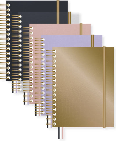 Livre à spirale Kangaro - pur croco - a5 - ligne - 5 couleurs - k-pm610007skz