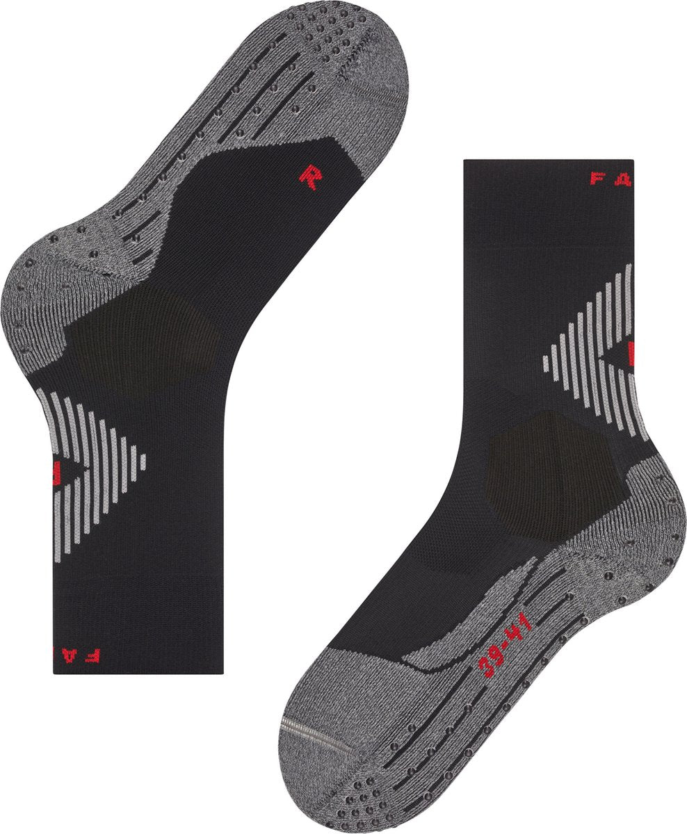 Falke 4grip stabilisant anti-ampoules, chaussettes de sport en fil fonctionnel anti-transpiration unisexe noir - taille 39-41