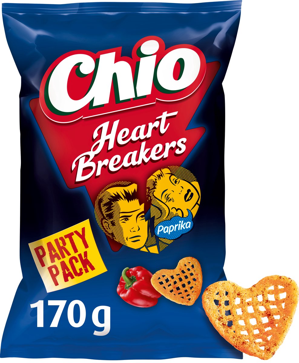 Chio Heartbreakers Paprika Party Pack - chips - 6x170 grammes