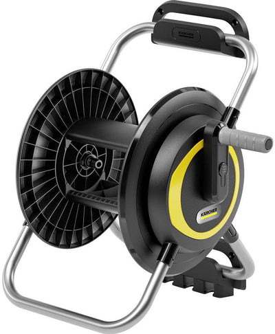 Enrouleur de tuyau Kärcher hr 4 - incl. support mural et porte-buse - capacité du tuyau (m) 40 (1 2) 30 (5 8) 25 (3 4) - compact - excl. tuyau d'arrosage