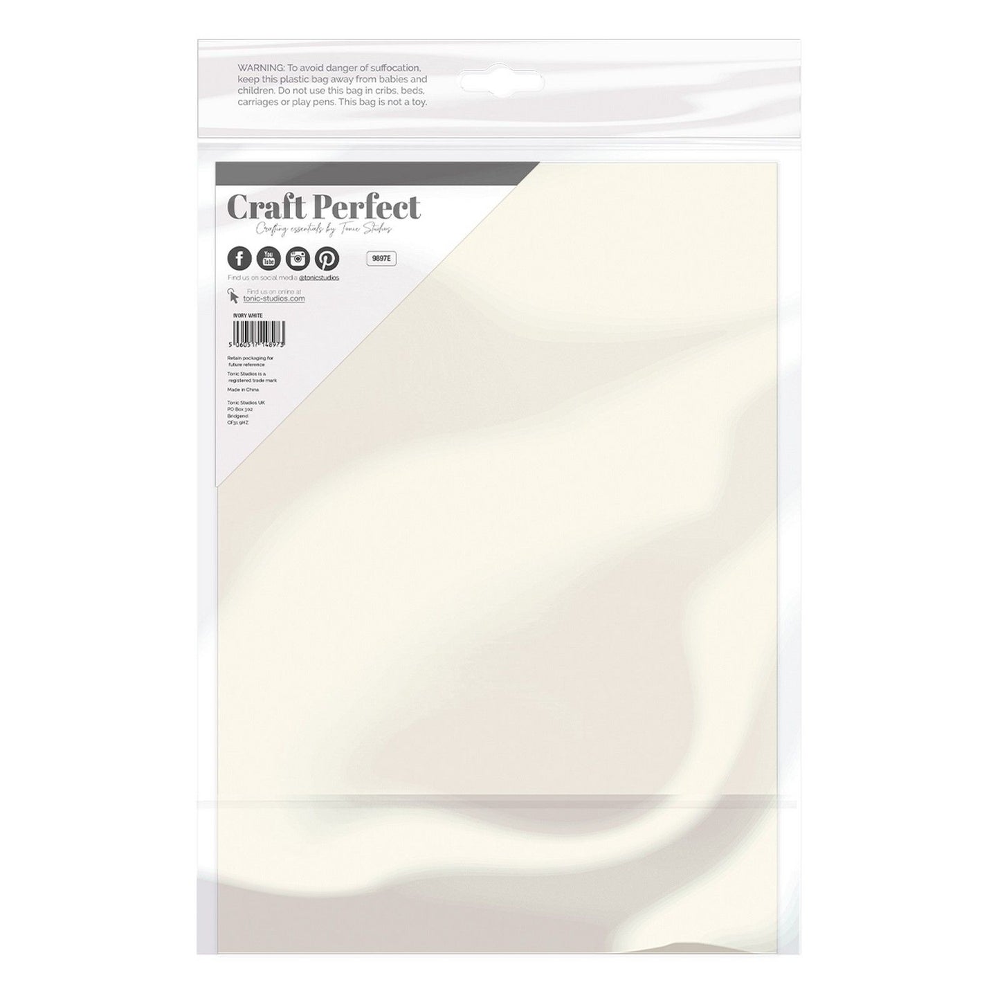 Craft perfect par Tonic Studios Craft Perfect • carte lisse a4 240g blanc ivoire 5pcs