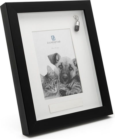 Zilverstad - cadre photo mémoire animal avec cendrier 10x15cm