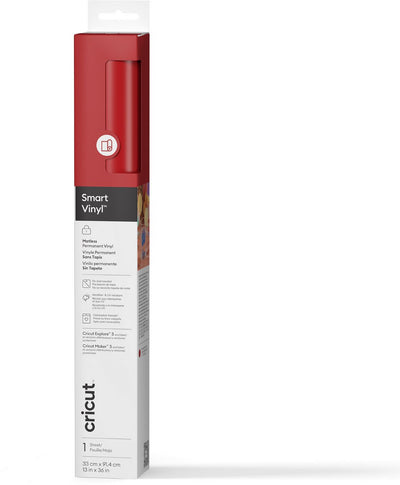 Cricut smart vinyl permanent 33x91cm – rouge (1 feuille)
