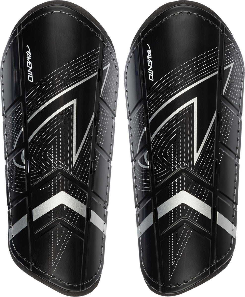 Protège-tibias Avento - double sangle - noir - taille s