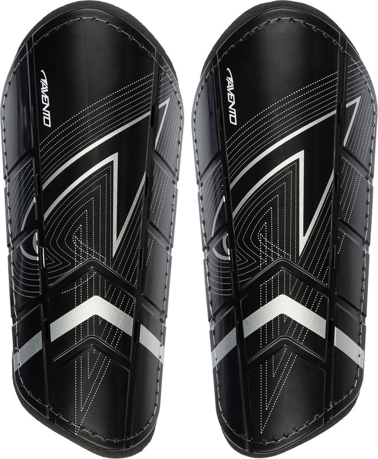 Protège-tibias Avento - double sangle - noir - taille m