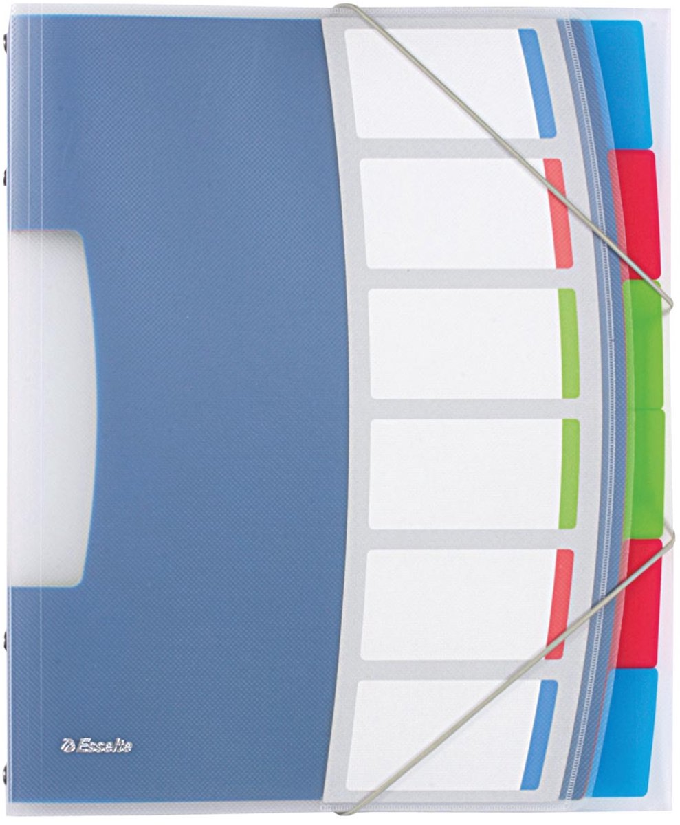 Esselte 624029 dossier de tri bleu | chlorure de polyvinyle (PVC) multicolore a4