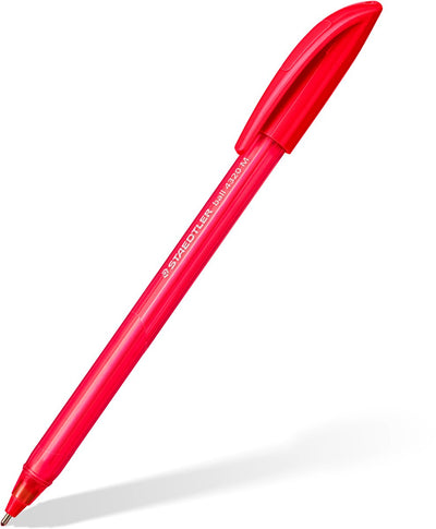 Staedtler ball 4320 - stylo à bille triangulaire - rouge - moyen - boîte de 10 pièces