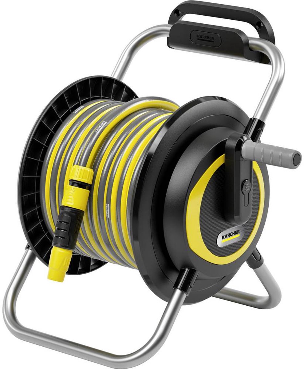 Kit enrouleur de tuyau Kärcher hr 3.20 - incl. Tuyau d'arrosage primoflex 20 m - capacité du tuyau (m) 40 (1 2 ) 30 (5 8 ) 25 (3 4 ) - compact - avec tuyau d'arrosage primoflex