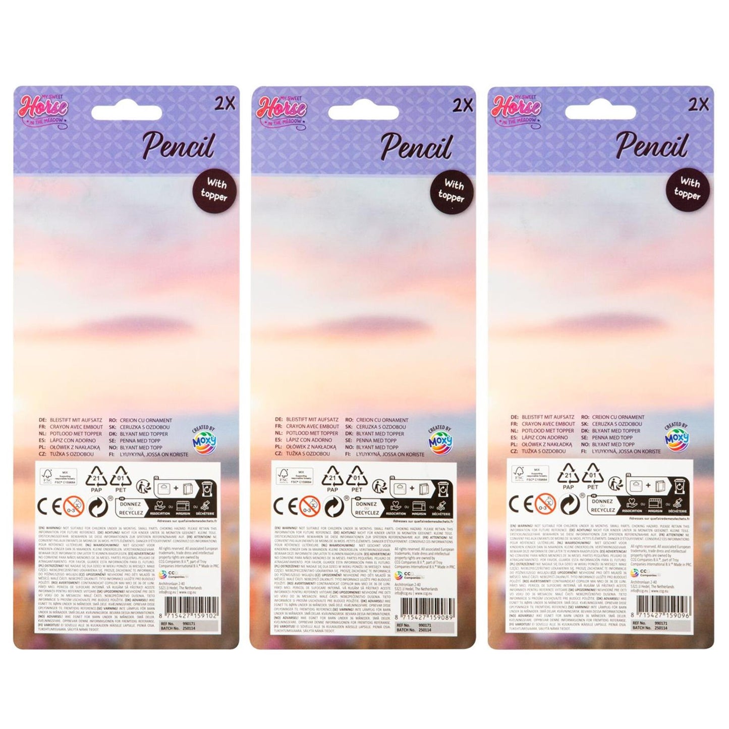 Crayons cheval Moxy 2 pièces avec topper 3 cul