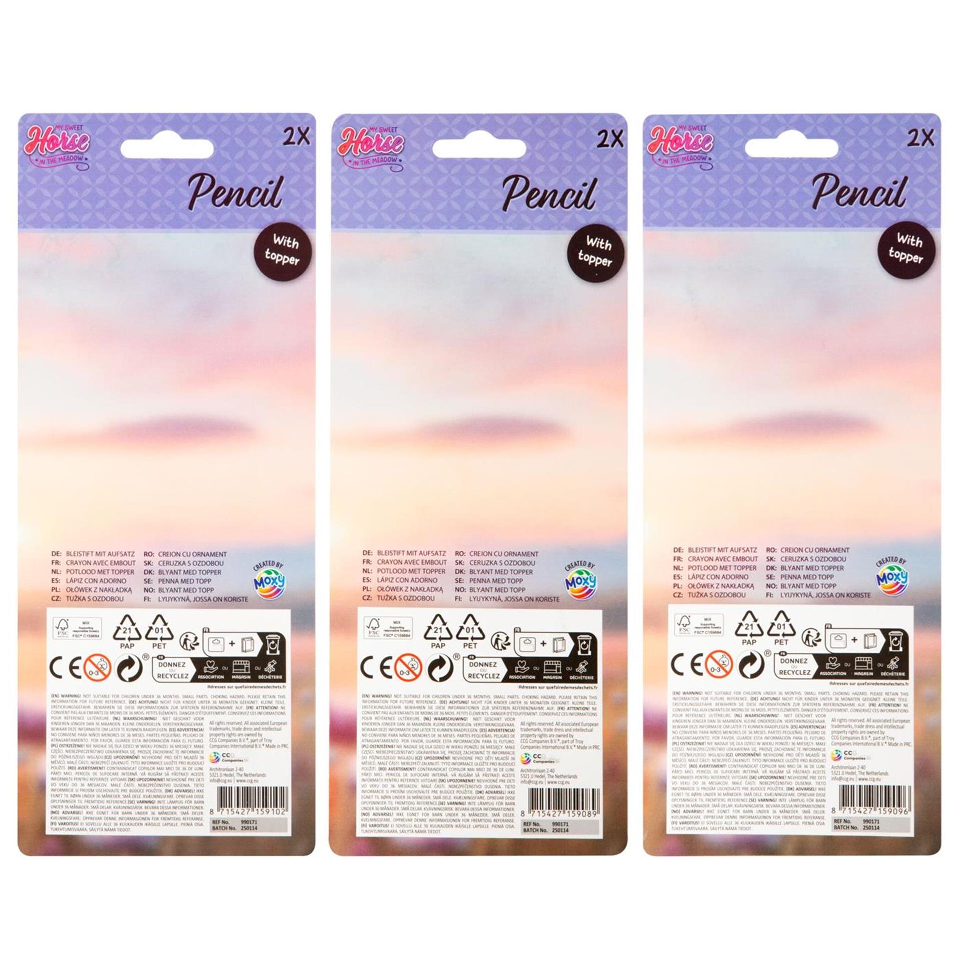 Crayons cheval Moxy 2 pièces avec topper 3 cul