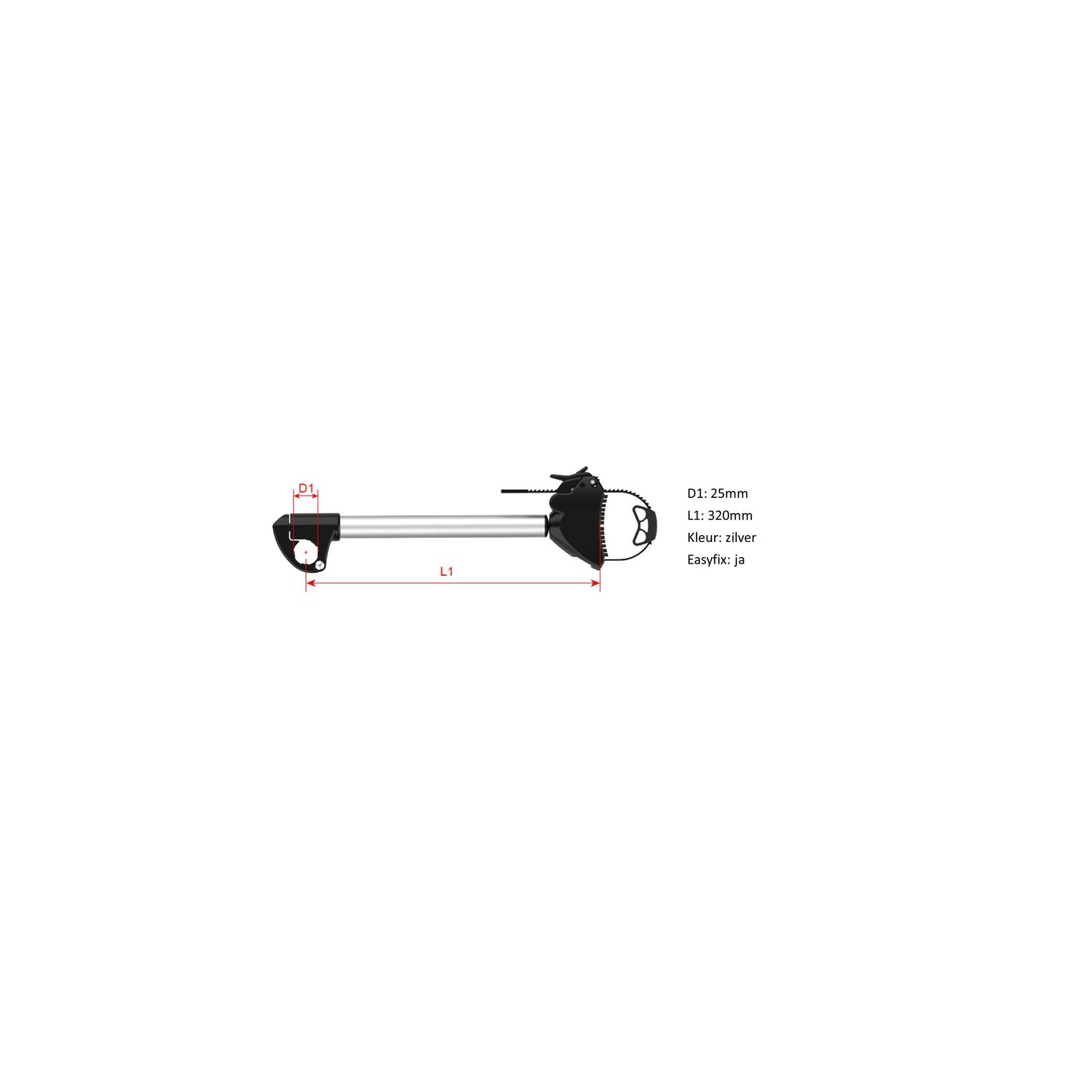 Porte-trame pro-utilisateur de 25 mm de long
