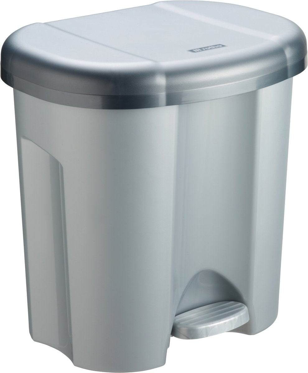 Séparateur de déchets Rotho duo 2x10l - argent - sans BPA