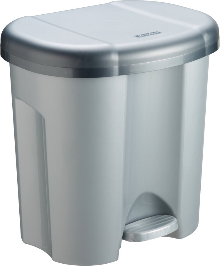 Séparateur de déchets Rotho duo 2x10l - argent - sans BPA