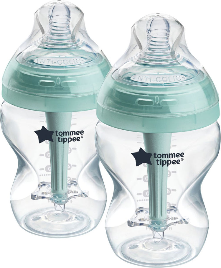 Biberons anti-coliques avancés Tommee tippee, lot de 2 biberons 260 ml - faible débit 0m+