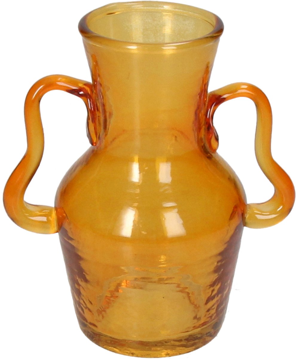 Vase collection Hd verre ambre 11x11x13,5cm