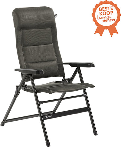 Fauteuil inclinable Travellife barletta confort l - réglable sur 7 positions - housse en maille 2D aérée et à séchage rapide - résistante à l'eau et aux UV