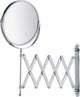 Wenko miroir de rasage mural exclusif ø17cm double face télescopique chrome grossissant 3x - miroir de salle de bain - miroir de maquillage modèle mural extensible - miroir grossissant - miroir cosmétique avec bras harmonica