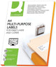 Etiquettes adhésives sans marque sans marque q-connect kf10664 blanc 100 feuilles 210 x 297 mm