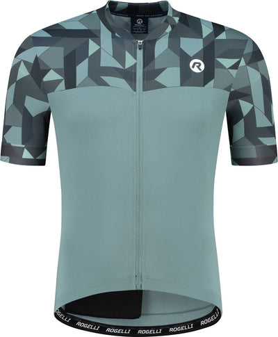 Rogelli chemise de cyclisme graphique essentiel - manches courtes - homme - gris - taille s