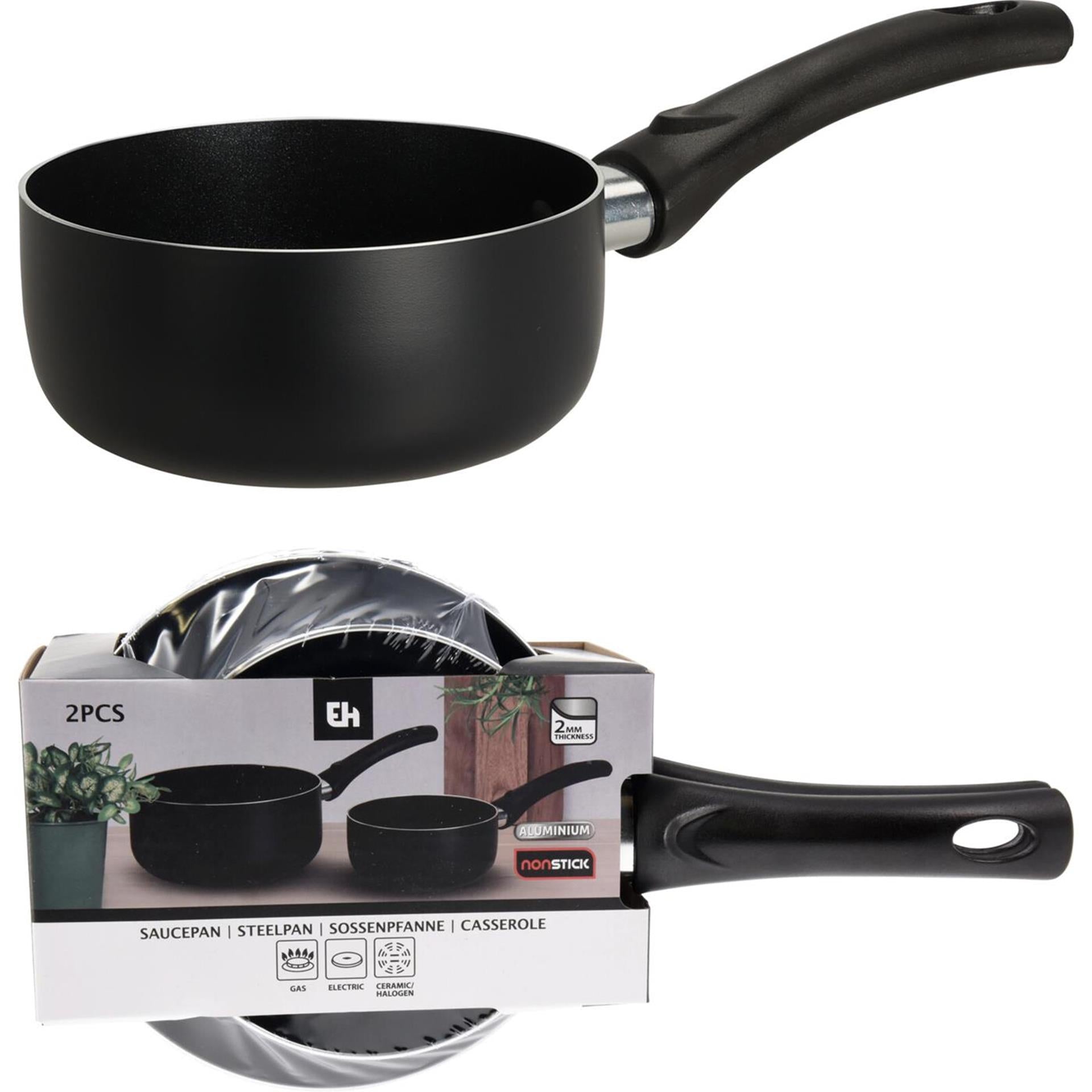 Excellent ensemble de casseroles en aluminium, ustensiles ménagers, 2 pièces