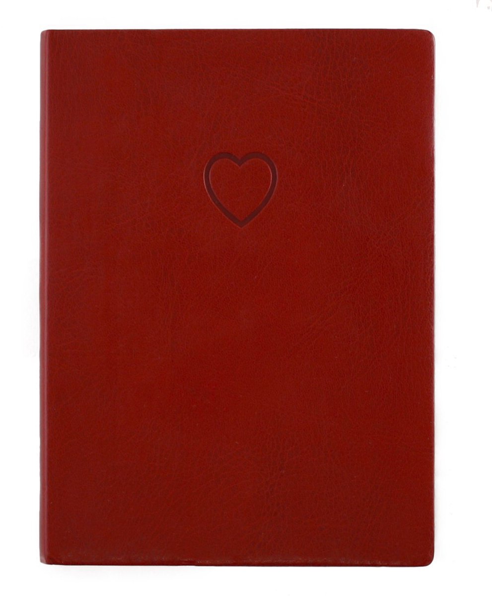 Carnet Eccolo - coeur rouge essentiel - ligne - env. 13x18cm - ec-d303r