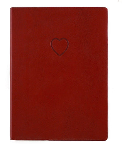 Carnet Eccolo - coeur rouge essentiel - ligne - env. 13x18cm - ec-d303r