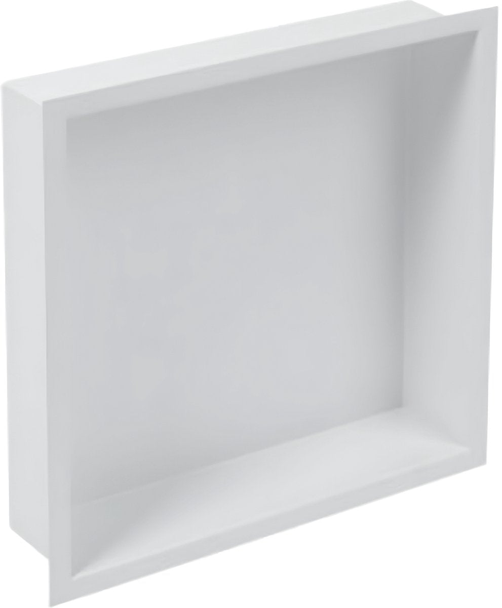 Niche encastrable pour boîte de réception Plieger - avec bride - acier inoxydable - 30x30x7,5cm - blanc