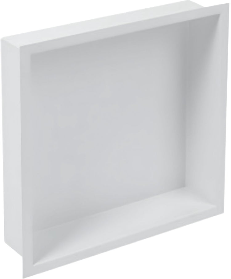 Niche encastrable pour boîte de réception Plieger - avec bride - acier inoxydable - 30x30x7,5cm - blanc