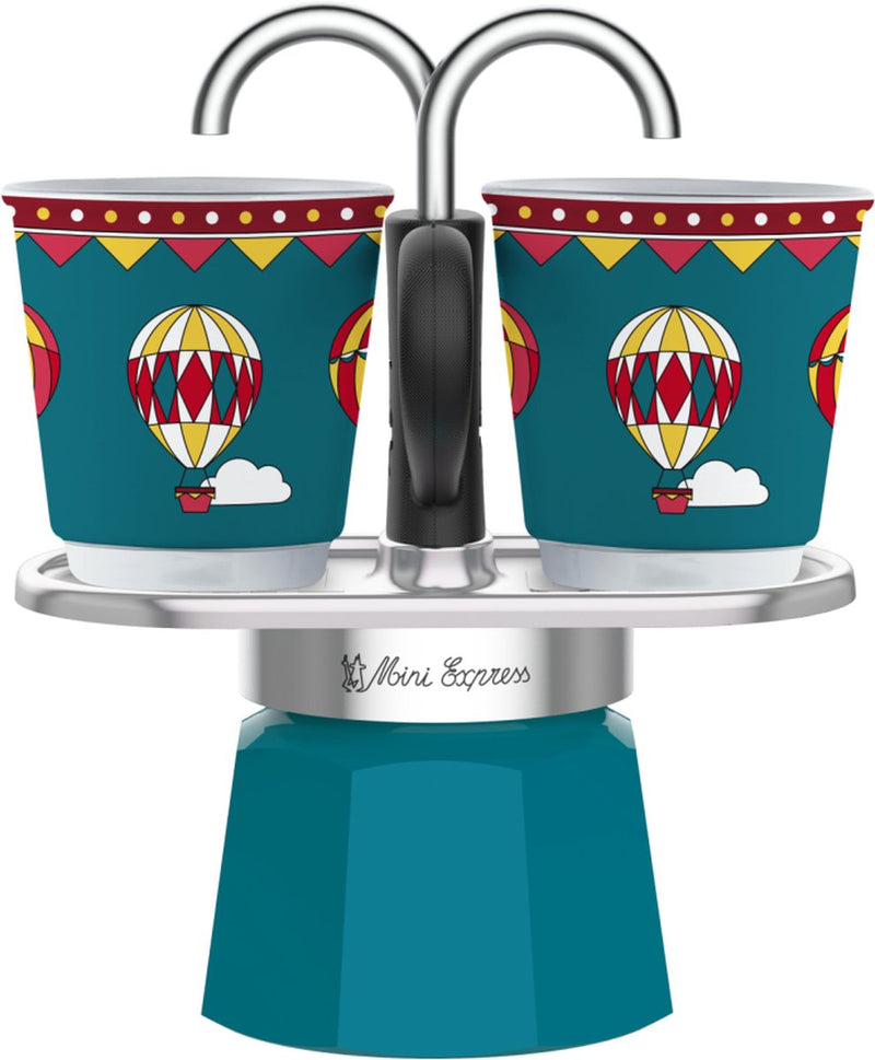 Bialetti mini express winter wonderland 2 cups – espresso maker – including 2 espresso cups – limited edition