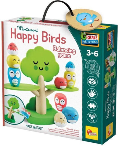 Lisciani Montessori Équilibrage des arbres en bois pour bébé