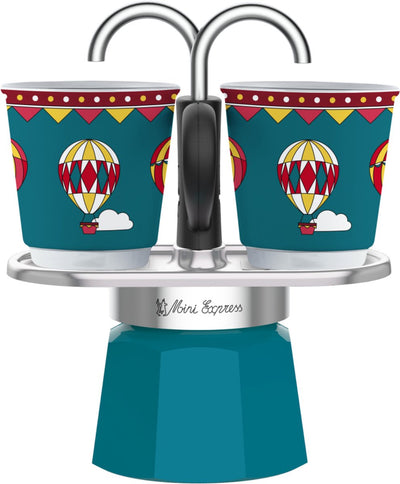 Bialetti mini express winter wonderland 2 cups – espresso maker – including 2 espresso cups – limited edition