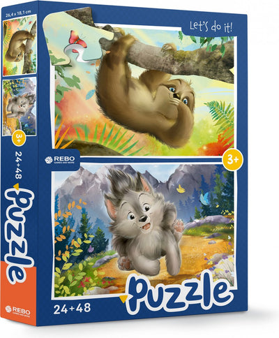 Rebo productions puzzle rebo 24 + 48 pièces - petit