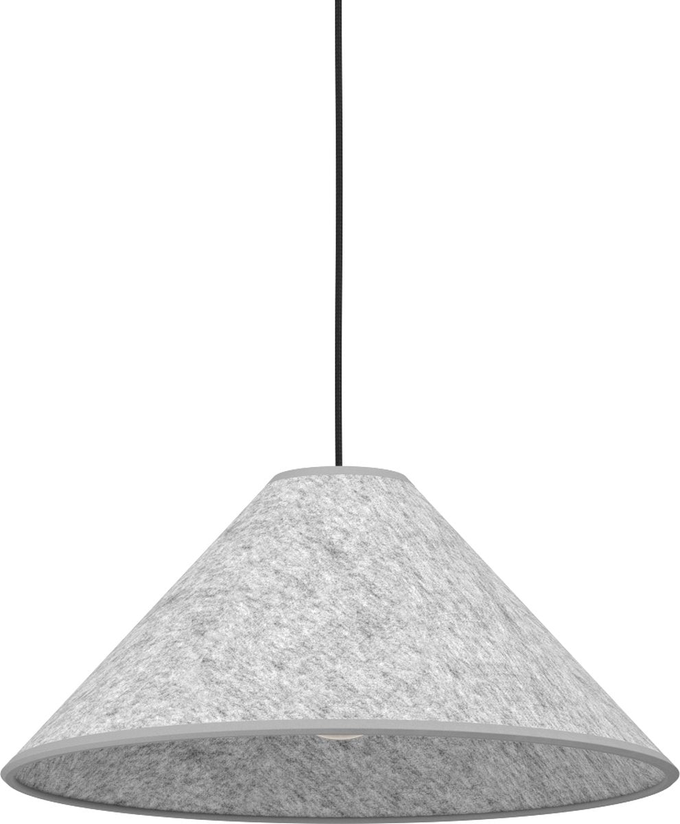 Lampe à suspension Eglo alsager - e27 - ø 41 cm - noir|gris - feutre|acier