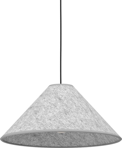 Lampe à suspension Eglo alsager - e27 - ø 41 cm - noir|gris - feutre|acier