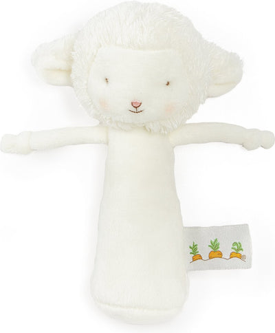 Bunnies by the bay hochet agneau - peluche - détails brodés - 16 cm - blanc