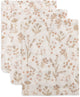 Jollein gant de toilette hydrophile bébé 15x20cm - gant de toilette bébé - fleuri - 3 pièces