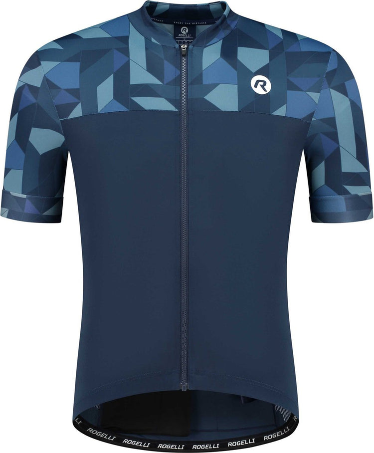 Rogelli chemise de cyclisme graphique essentiel - manches courtes - homme - bleu - taille s