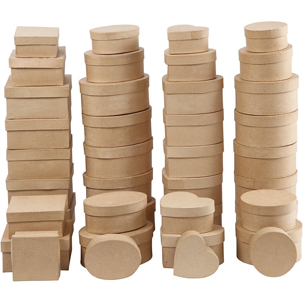 Boîtes d'entreprise Creativ, h : 5-7,5 cm, d 10-18 cm, 72 pièces 1 boîte