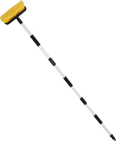 Brosse de lavage Protecton - manche divisible en aluminium - 110>165cm - raccordement d'eau verrouillable - connecteur gardena - poignées en caoutchouc