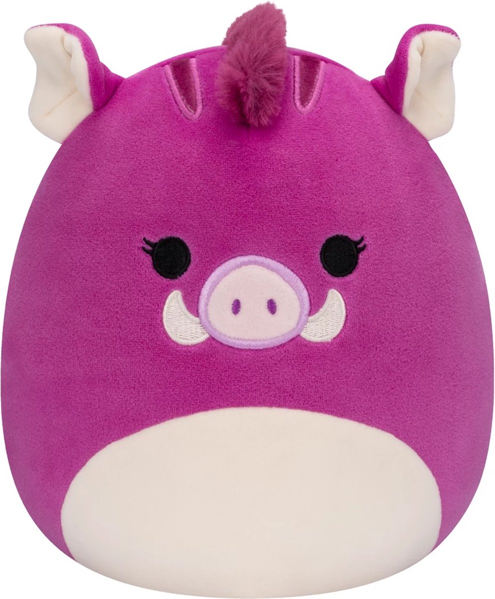 Squishmallows peluche squishmallow - 19cm - sanglier violet jenna